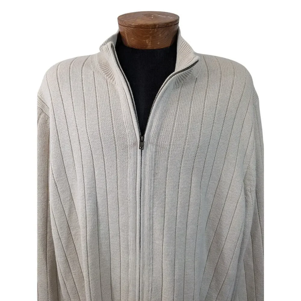 NWOT! BANANA REPUBLIC! VANILLA CREAM 100% FINE COTTON CLUB CARDI SWEATER! SZ XXL